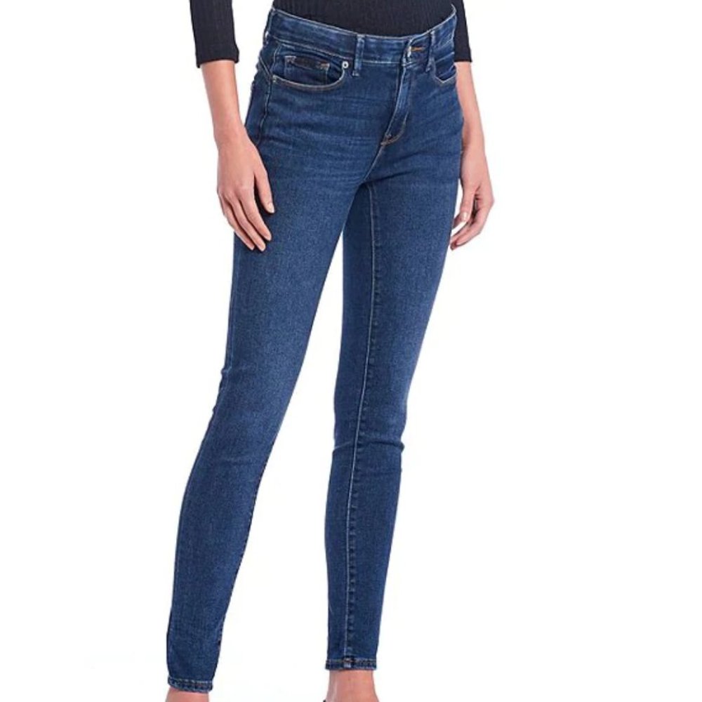 Jeans Super Stretch Denim Bleeker Shaping Skinny Jeans, Medium Wash, Size 6